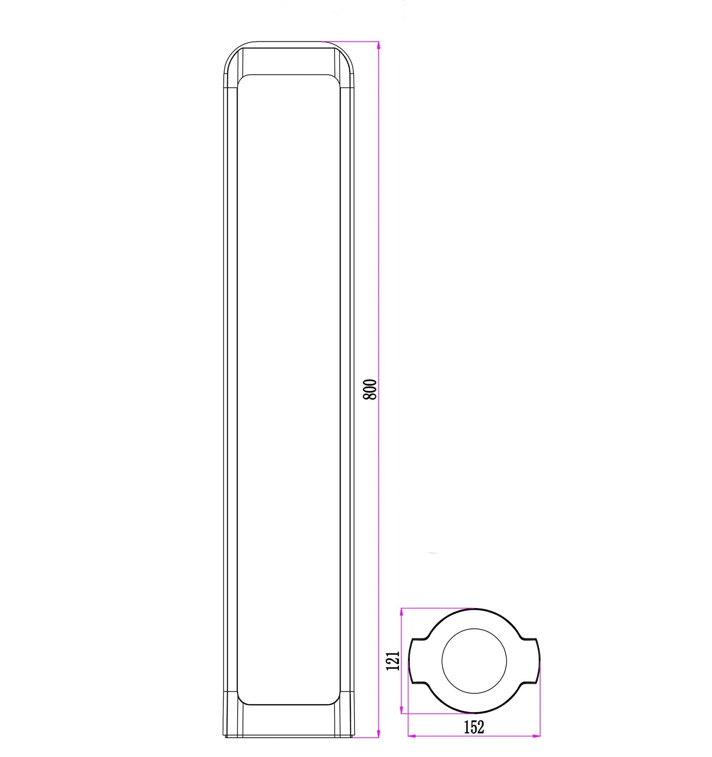 SEKER: LED Surface Mounted Bollard Lights IP65