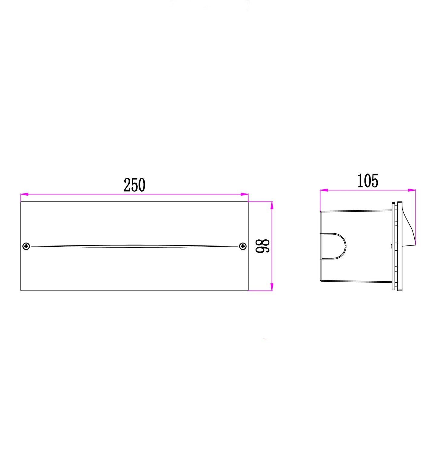 OGA: Recessed Exterior LED Wall Lights IP65