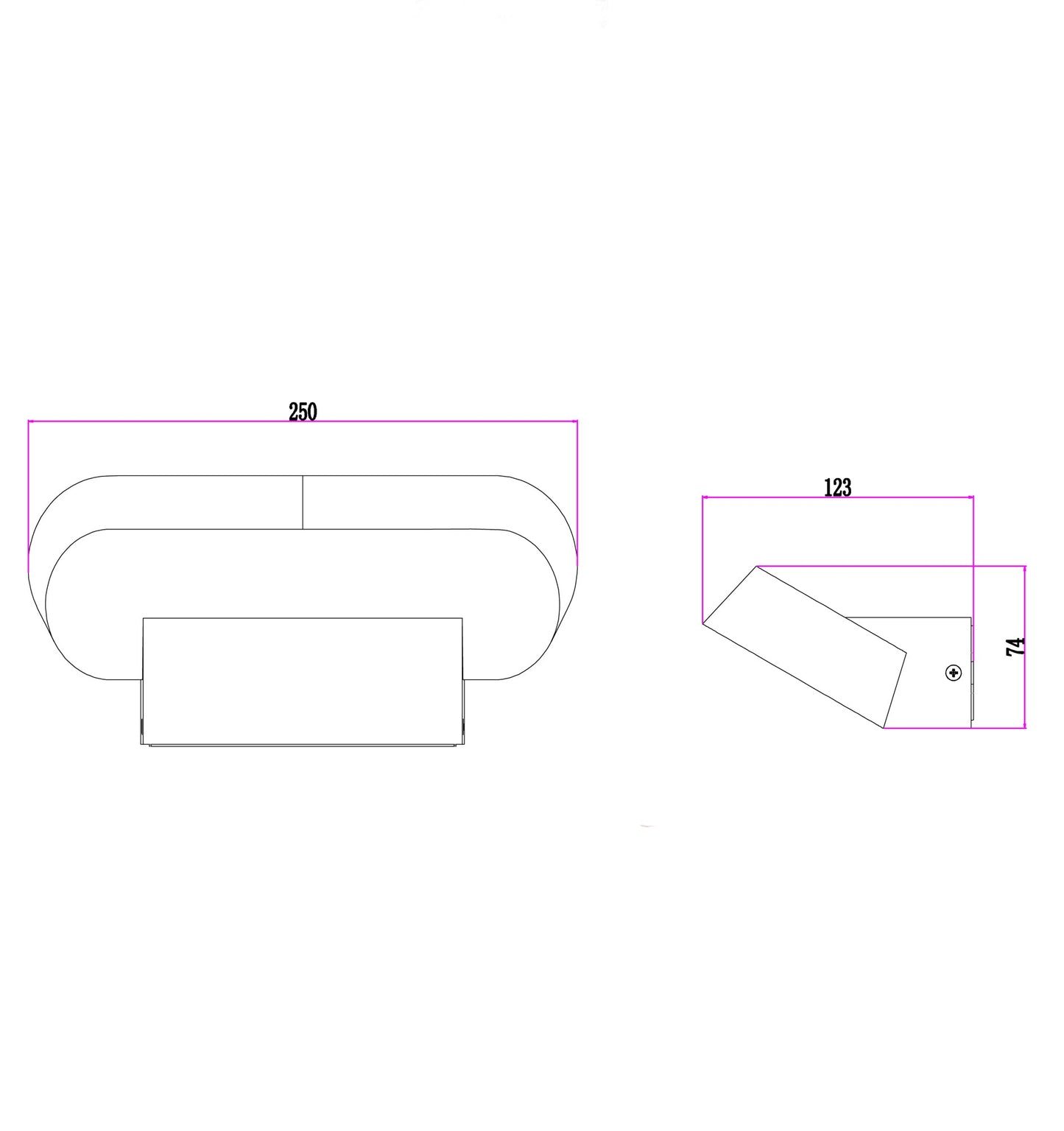 GLANS: Surface Mounted Exterior LED Wall Lights IP65