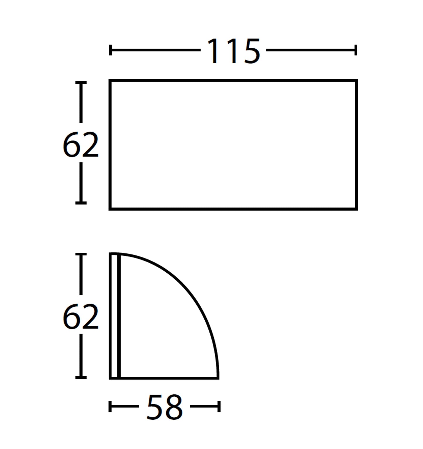 STE: Exterior 12V Bronze Curved Surface Mounted Step / Wall Lights IP65