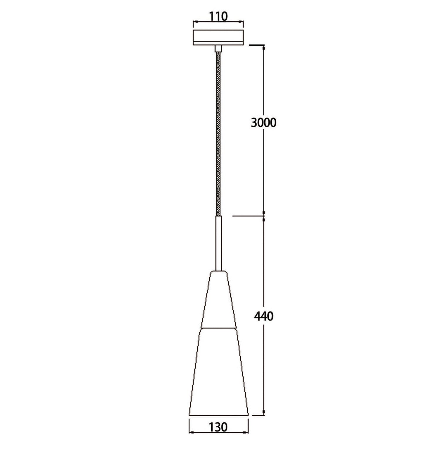 FINN: Scandinavian Blonde Wood & Opal Glass Long Cone Pendant Light