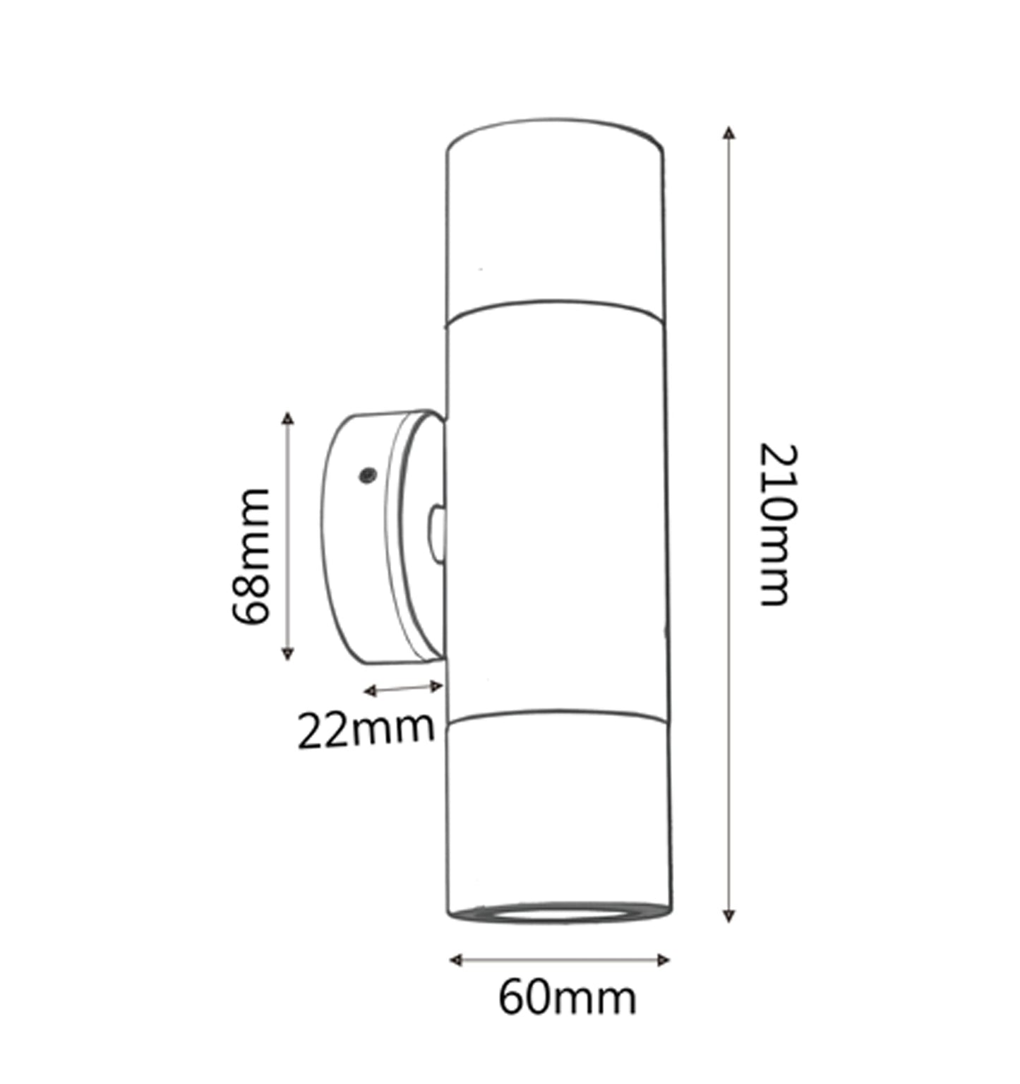 GU10 Exterior Wall Pillar Spot Lights (Copper) IP65