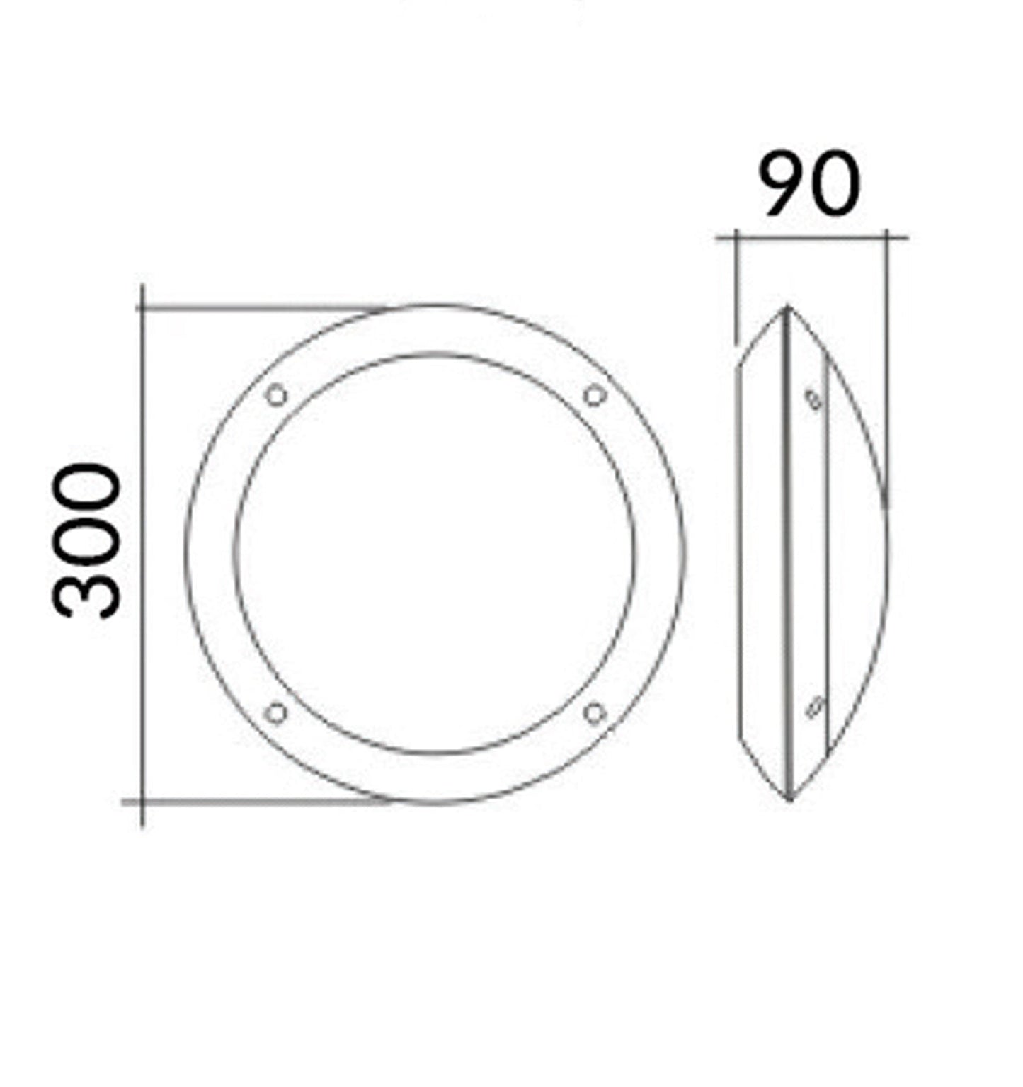 BULK: Round LED Bulkhead Lights IP66 IK10