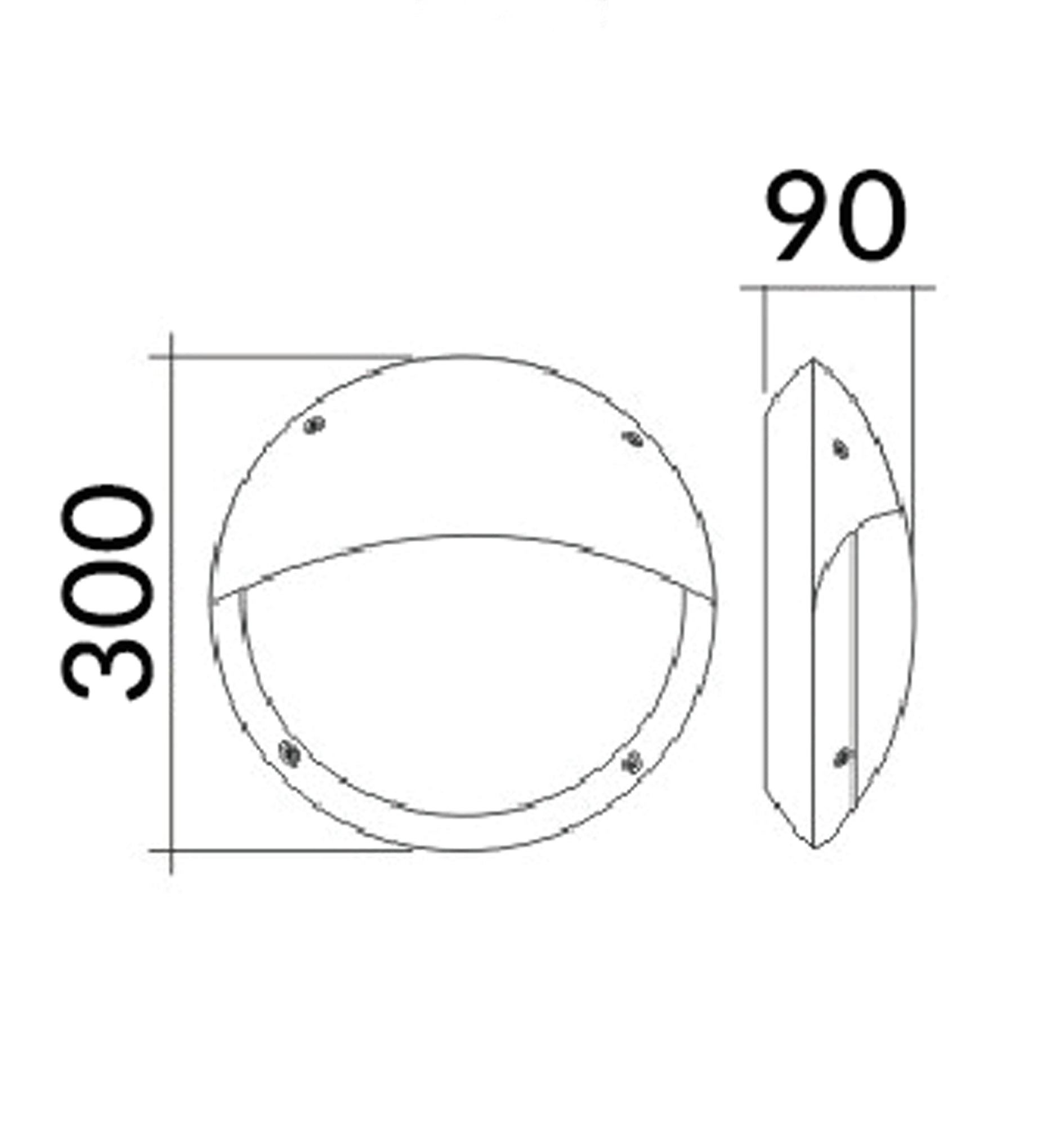 BULK: Eyelid LED Bulkhead Lights IP66 & IK10
