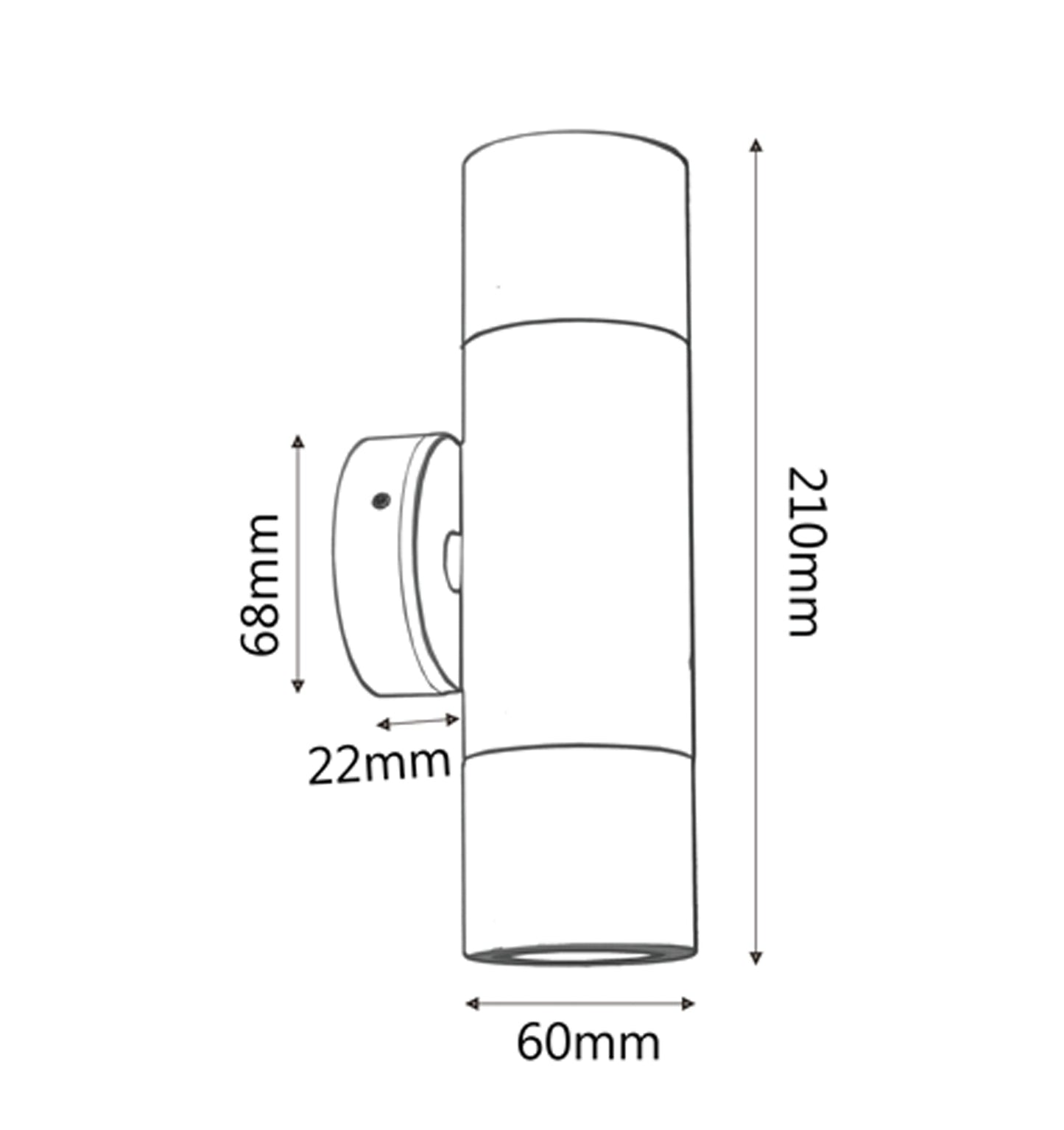 MR16 Exterior Wall Pillar Spot Lights (Black Aluminium) IP65