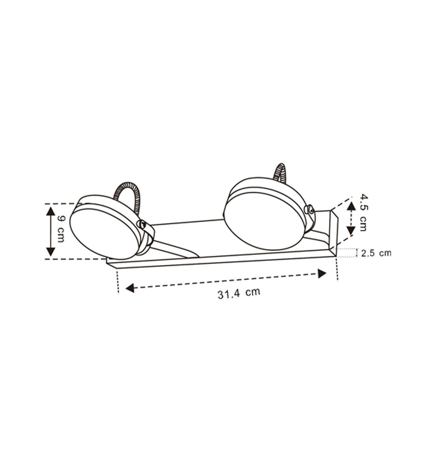 SEATTLE: City Series LED Interior Adjustable Medium Bar Chrome Wall Light