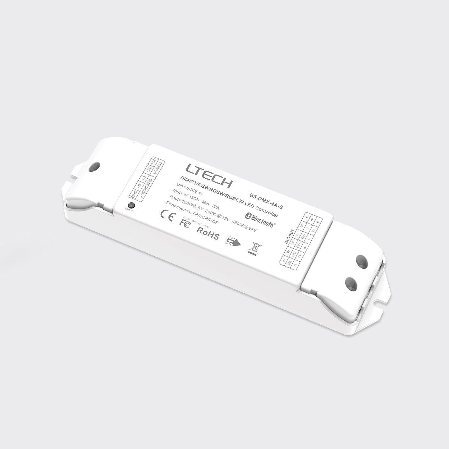 5 × 4A LED Controller DMX/Bluetooth