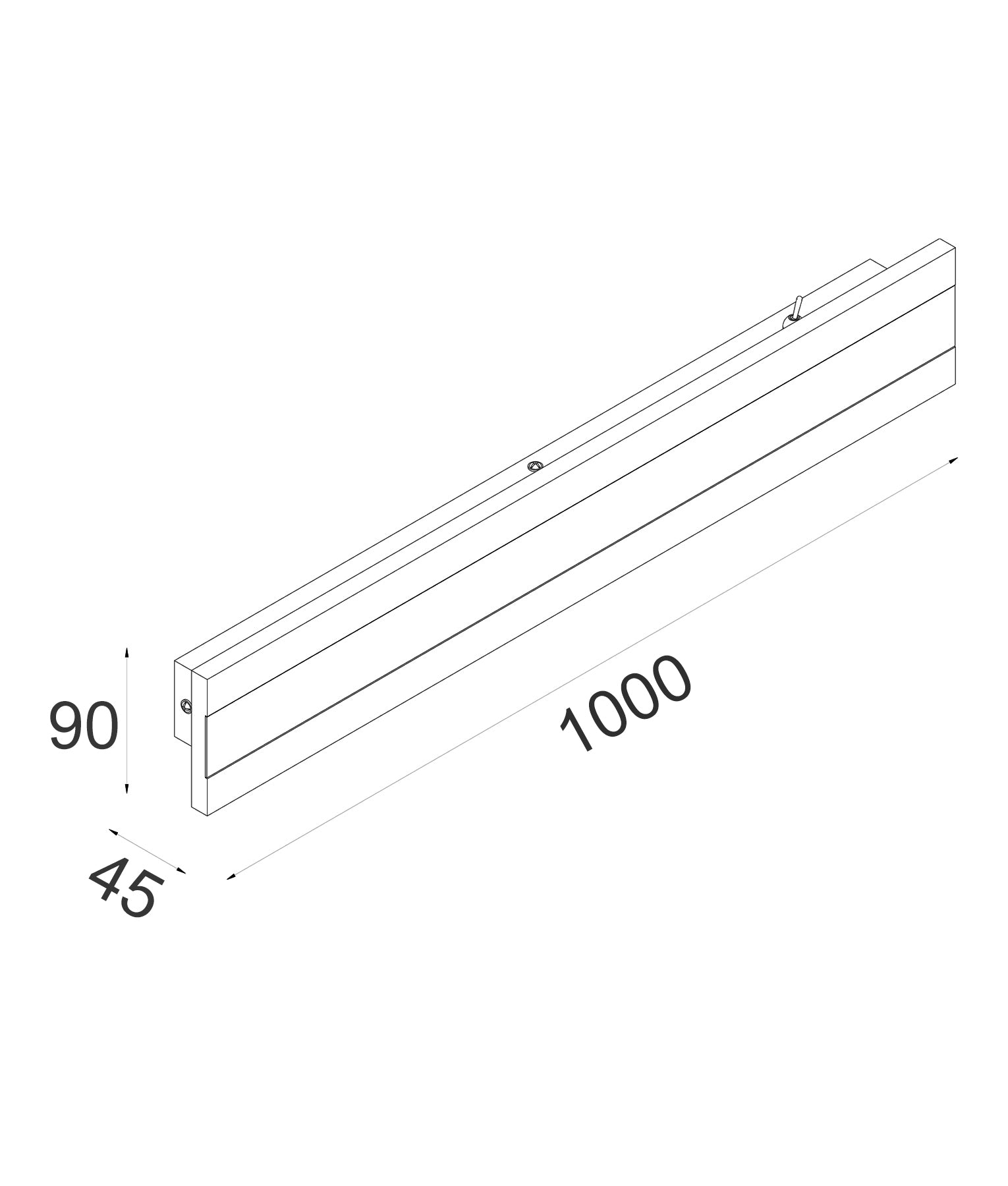 BANDA: LED Tri-CCT Rectangular with Frosted Diffuser Wall Lights IP65