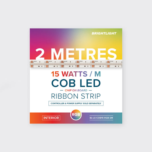 15W/m COB | RGB | IP20 | 2 METRE PACK