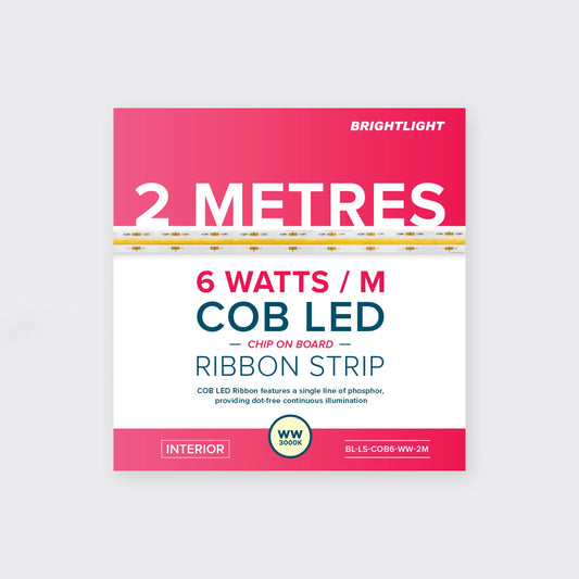 6W/m COB | IP20 | 2 METRE PACK