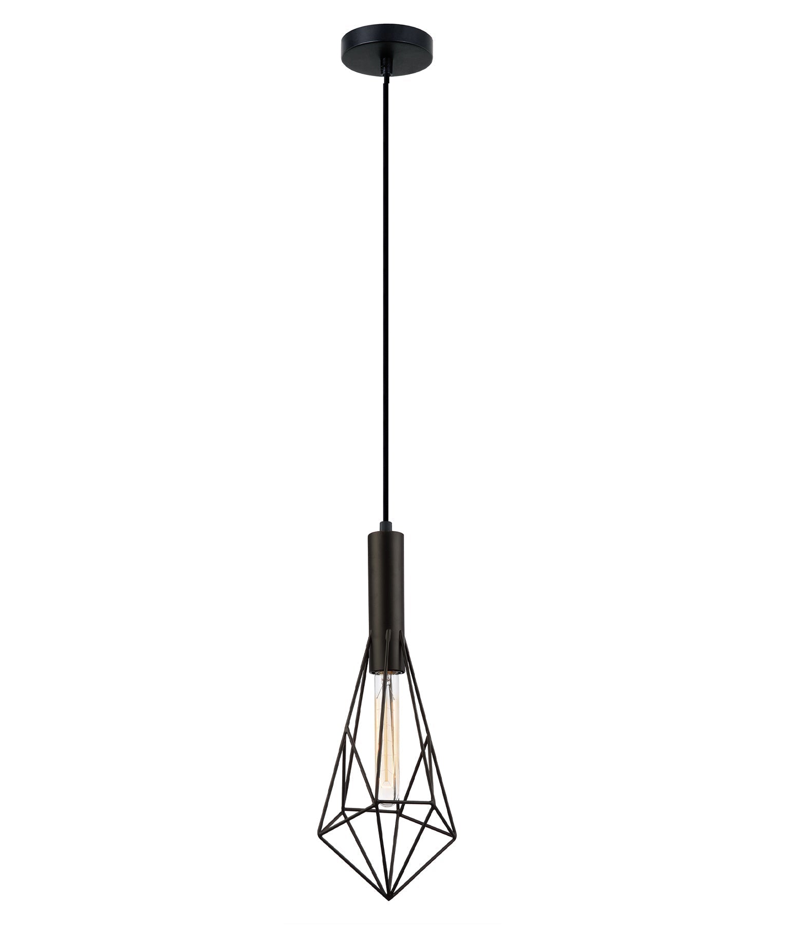BLACKBAND & WHITEBAND Small Diamond Shape Bird Cage Pendant Lights