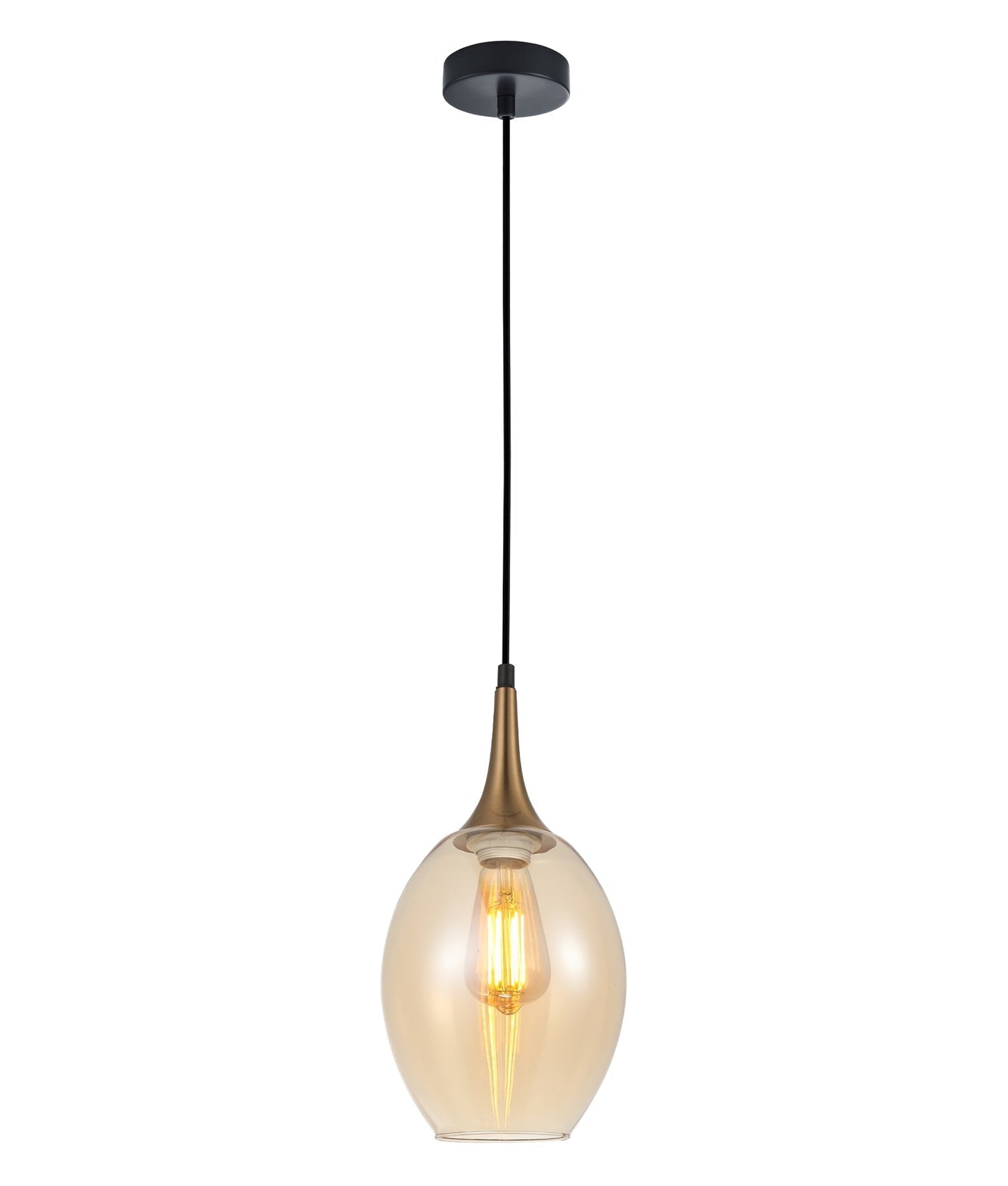 BROTE: Retro Interior Bronze Wine Glass Shape Pendant Lights