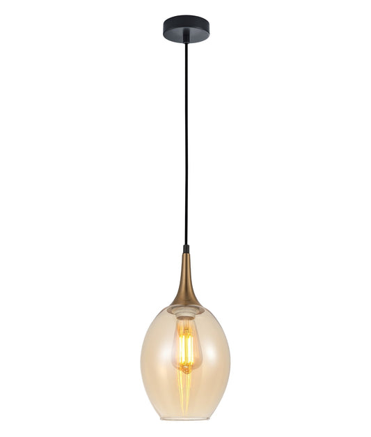 BROTE: Retro Interior Bronze Wine Glass Shape Pendant Lights