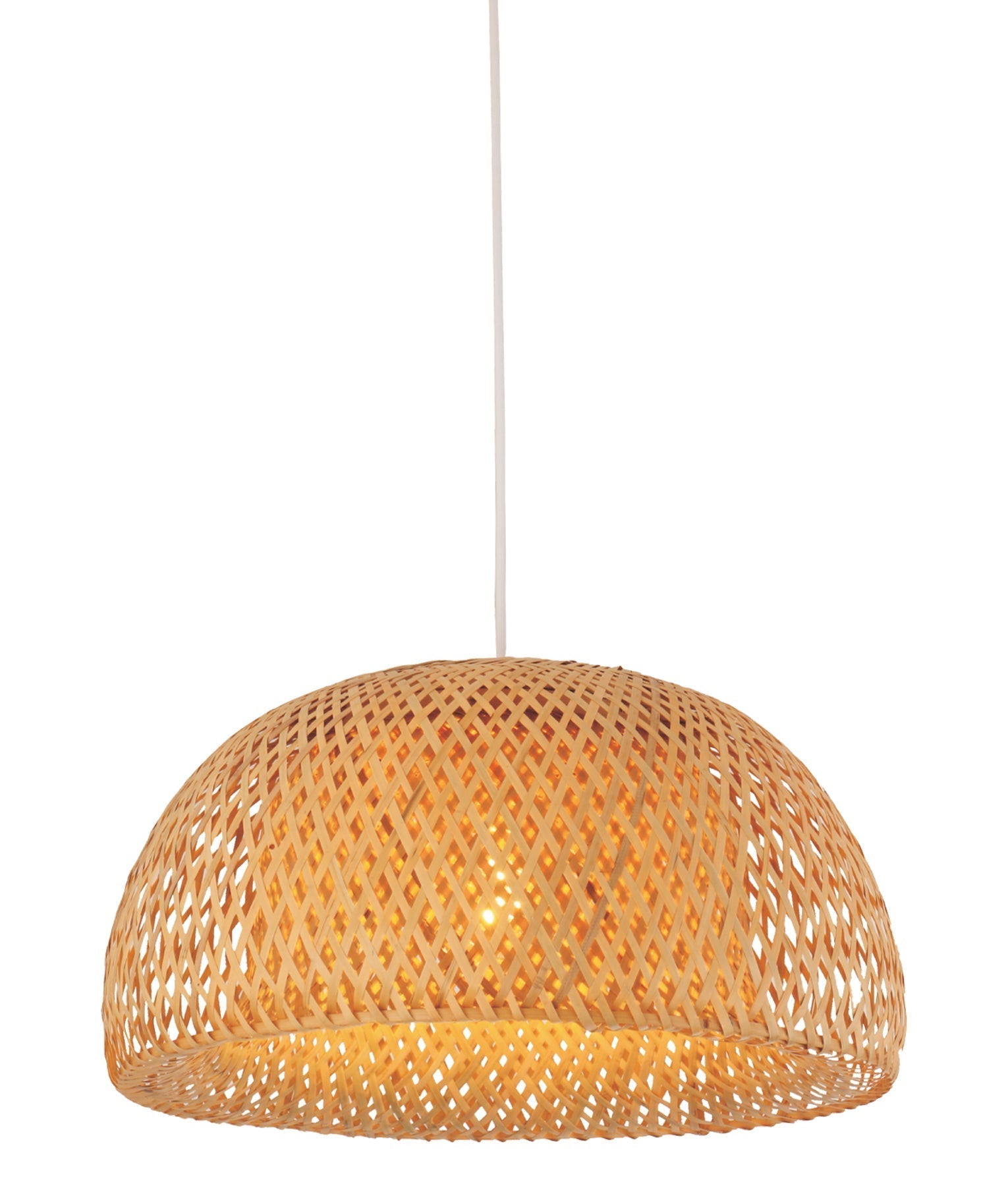 CANASTA: Bohemian Interior Large Natural Bamboo Finish Pendant Light