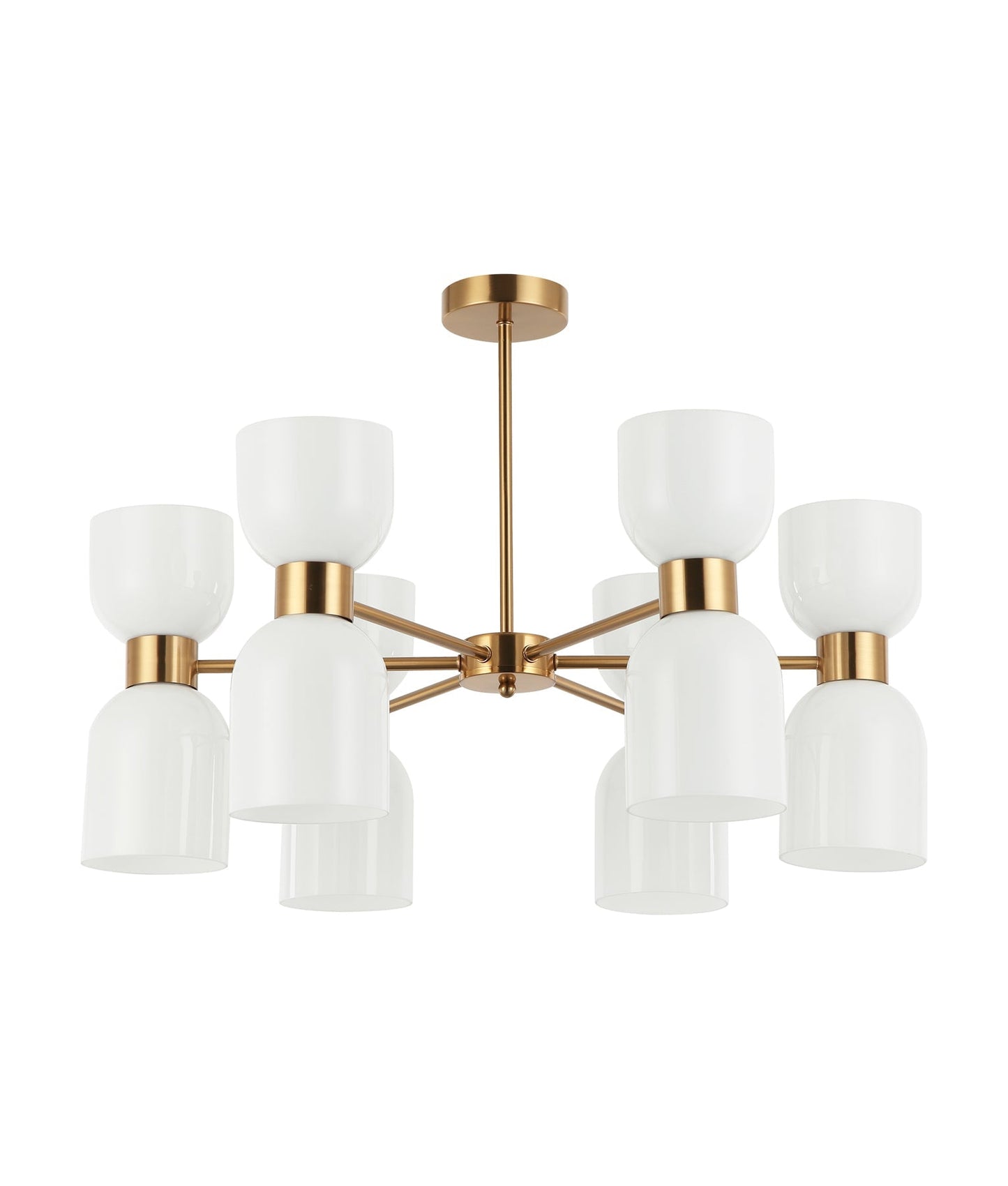 CLESSIDRA:  Interior Mirror Finish Smokey Black / Opal Glass Ellipse x12 Round Base Pendant Lights
