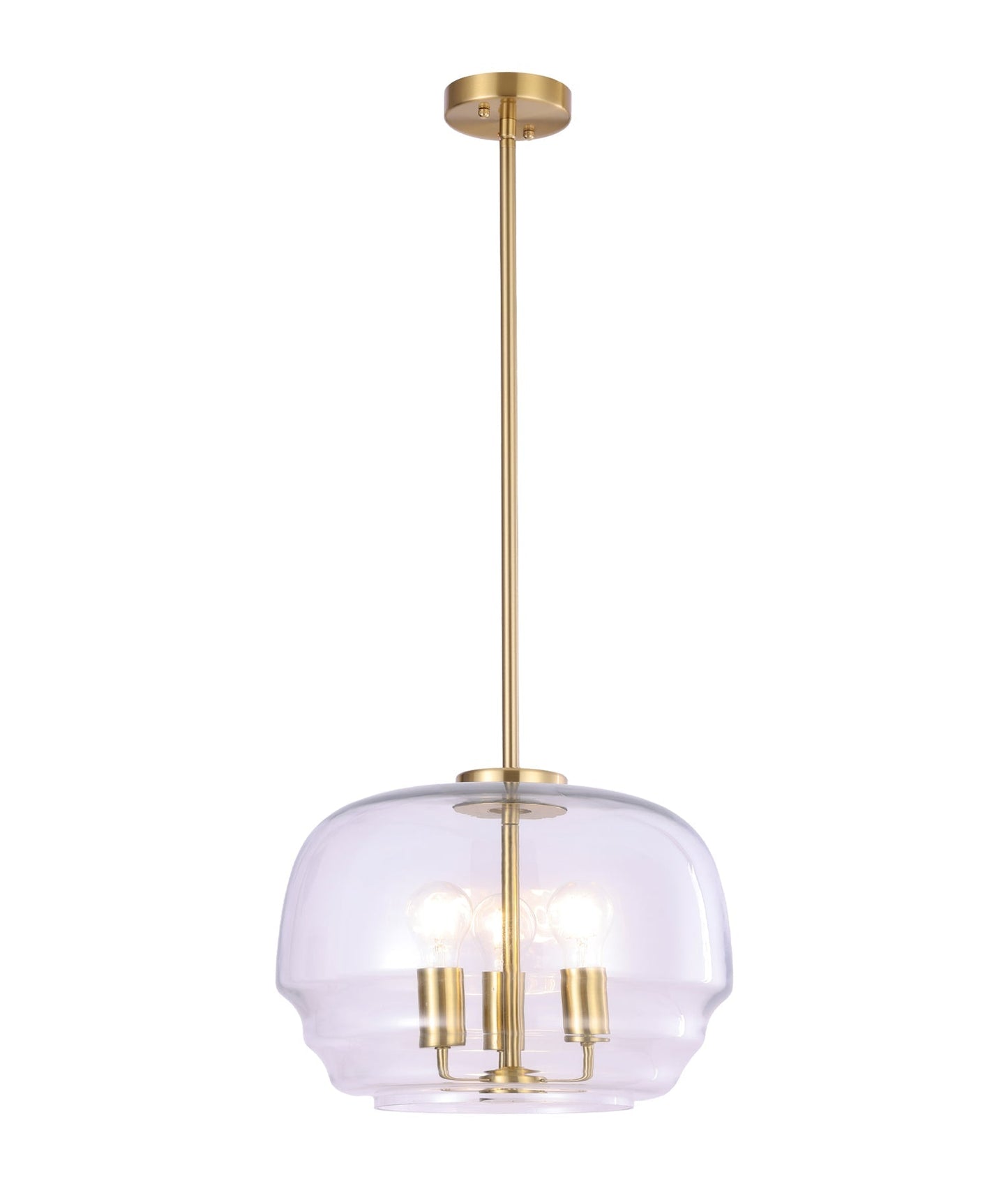 CUAD: Interior Clear Wine Glass Shape Glass Shade Pendant Light