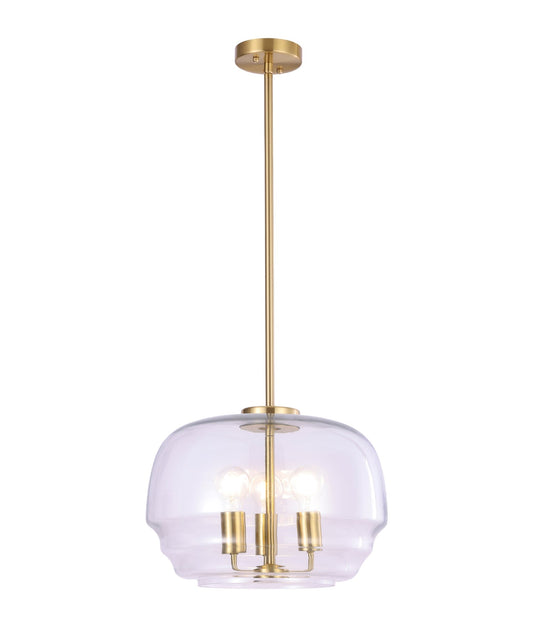 CUAD: Interior Clear Wine Glass Shape Glass Shade Pendant Light