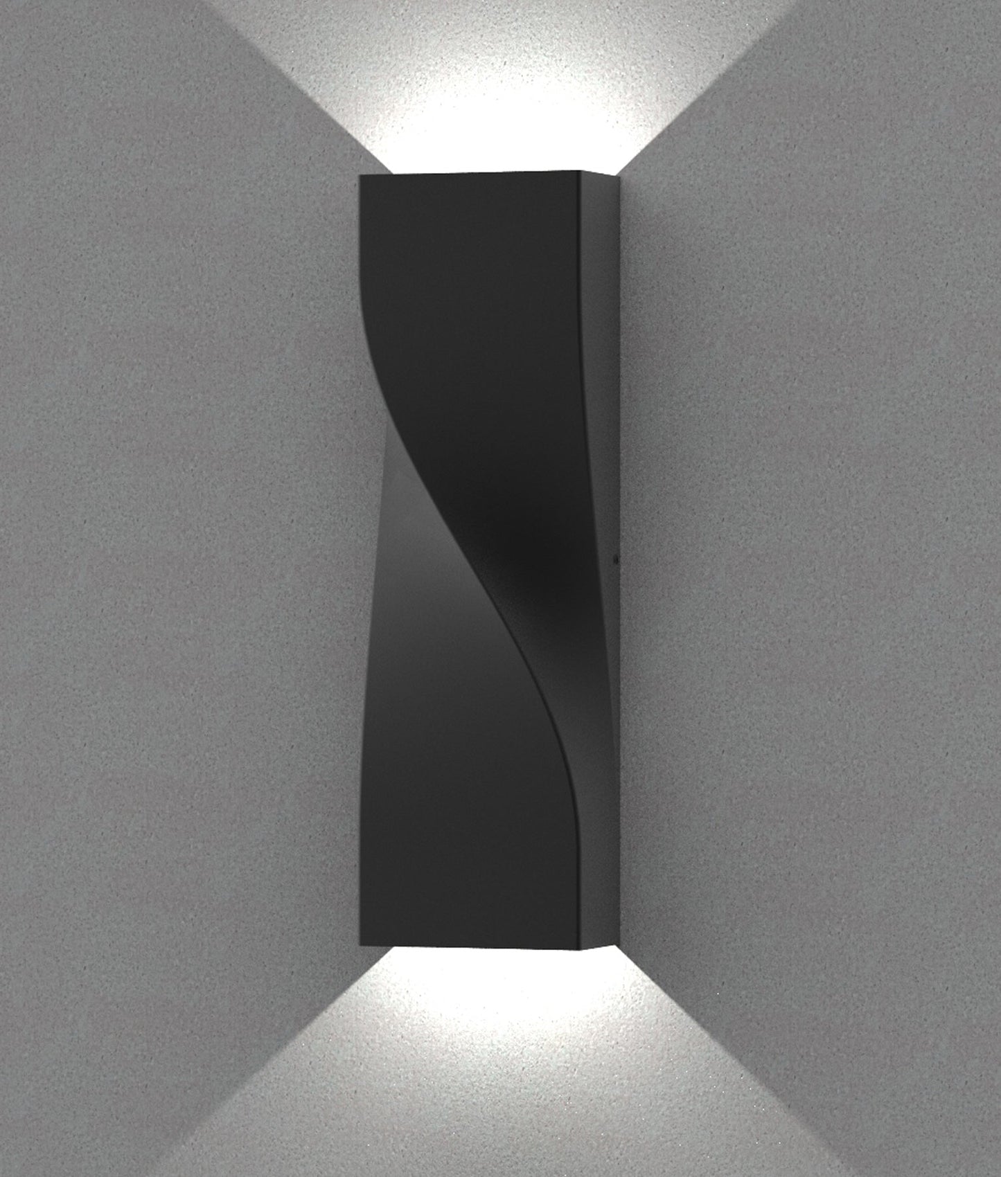 GIROTRI: Large Exterior LED Tri-CCT Surface Mounted Up/Down Twist Wall Lights IP65