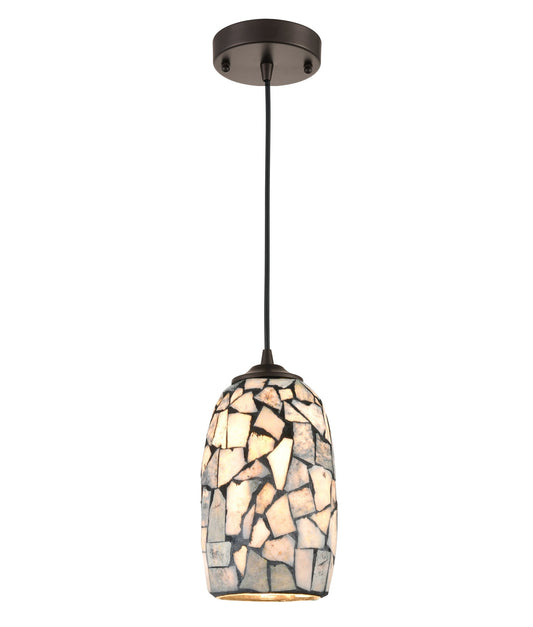 GLAZE: Stone Mosaic Hand Blown Glass Pendant Lights