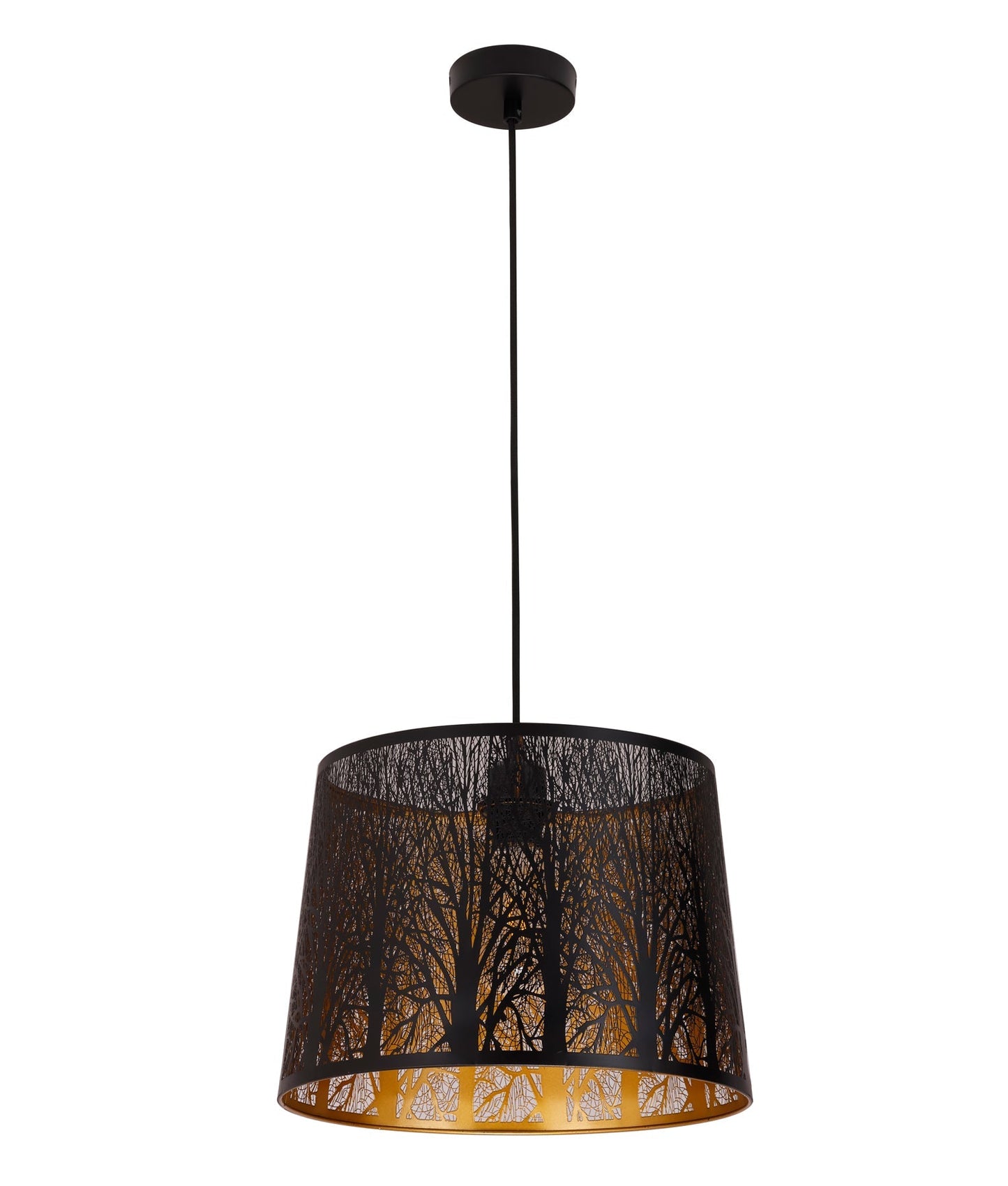 PENSHADE: Interior Slanted with Tree Pattern Laser Cut Pendant Lights