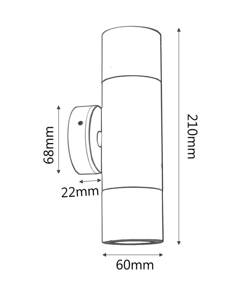 GU10 Exterior Wall Pillar Spot Lights (Solid Patina Brass) IP65