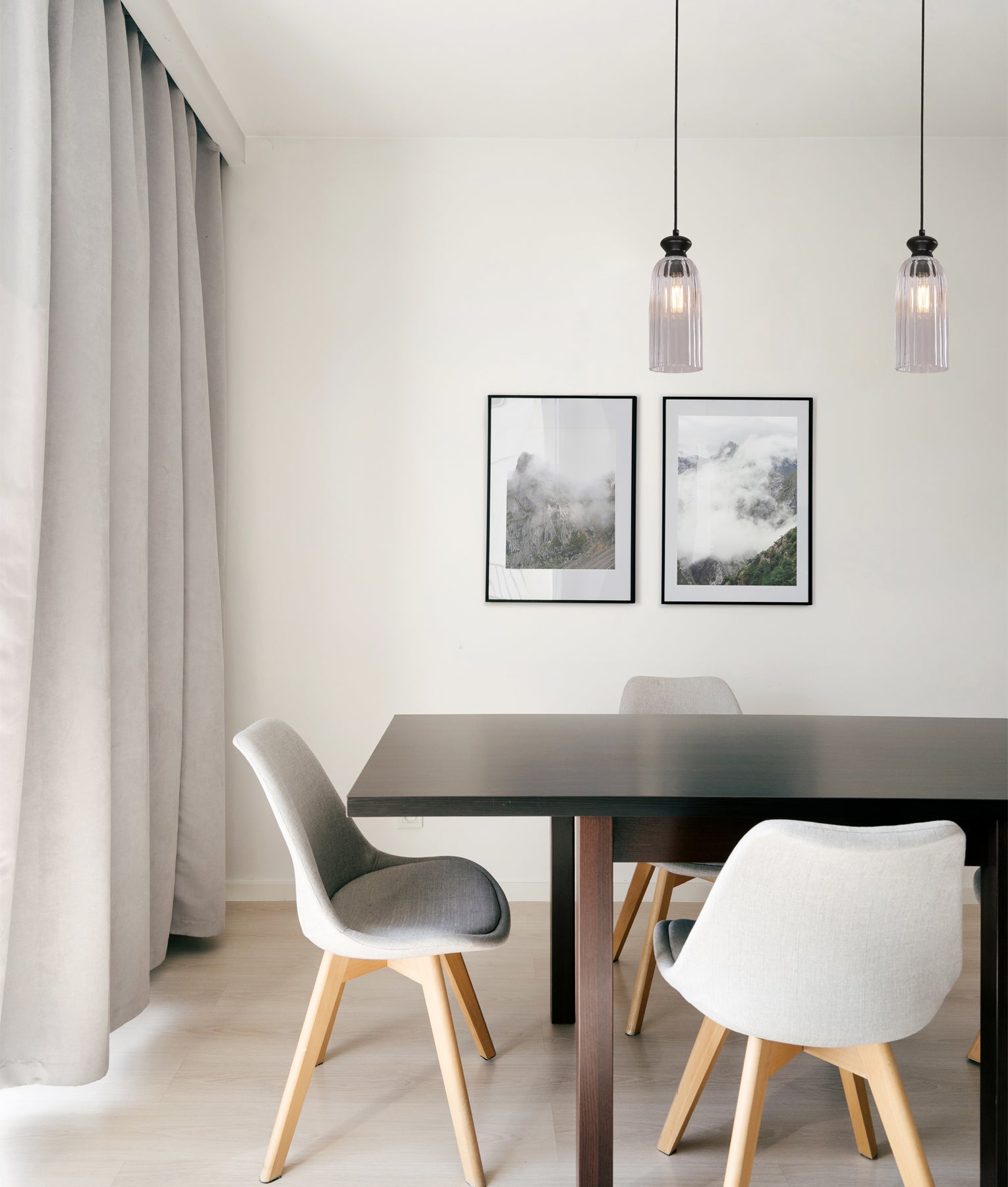 SINO: Interior Ellipse Clear Glass Shade Pendant Lights