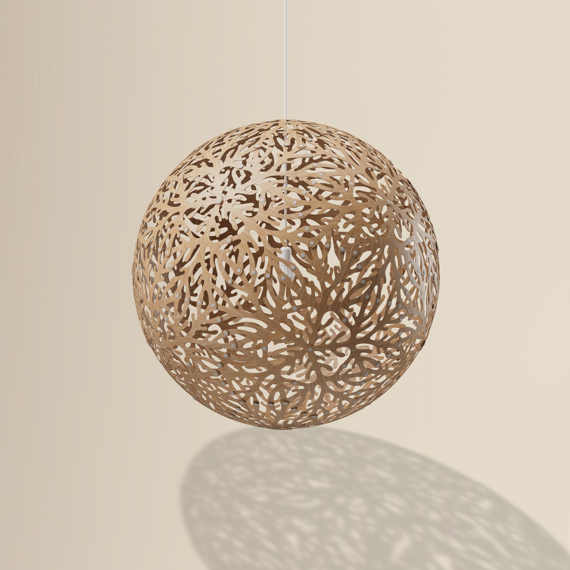 Sola pendant light in bamboo by David Trubridge