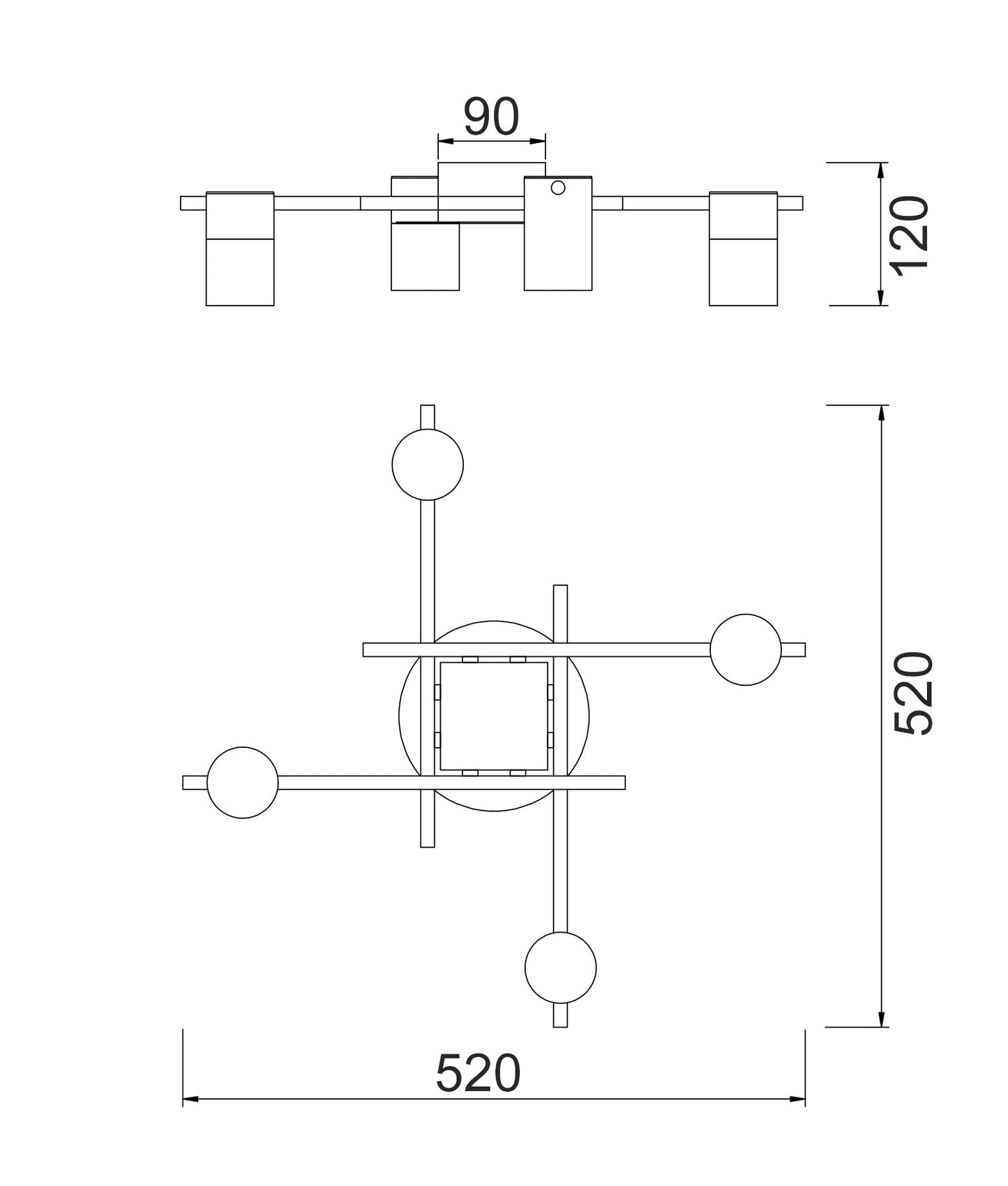 TACHE: Interior Spot Ceiling Lights (with Adjustable Chrome Heads) IP20