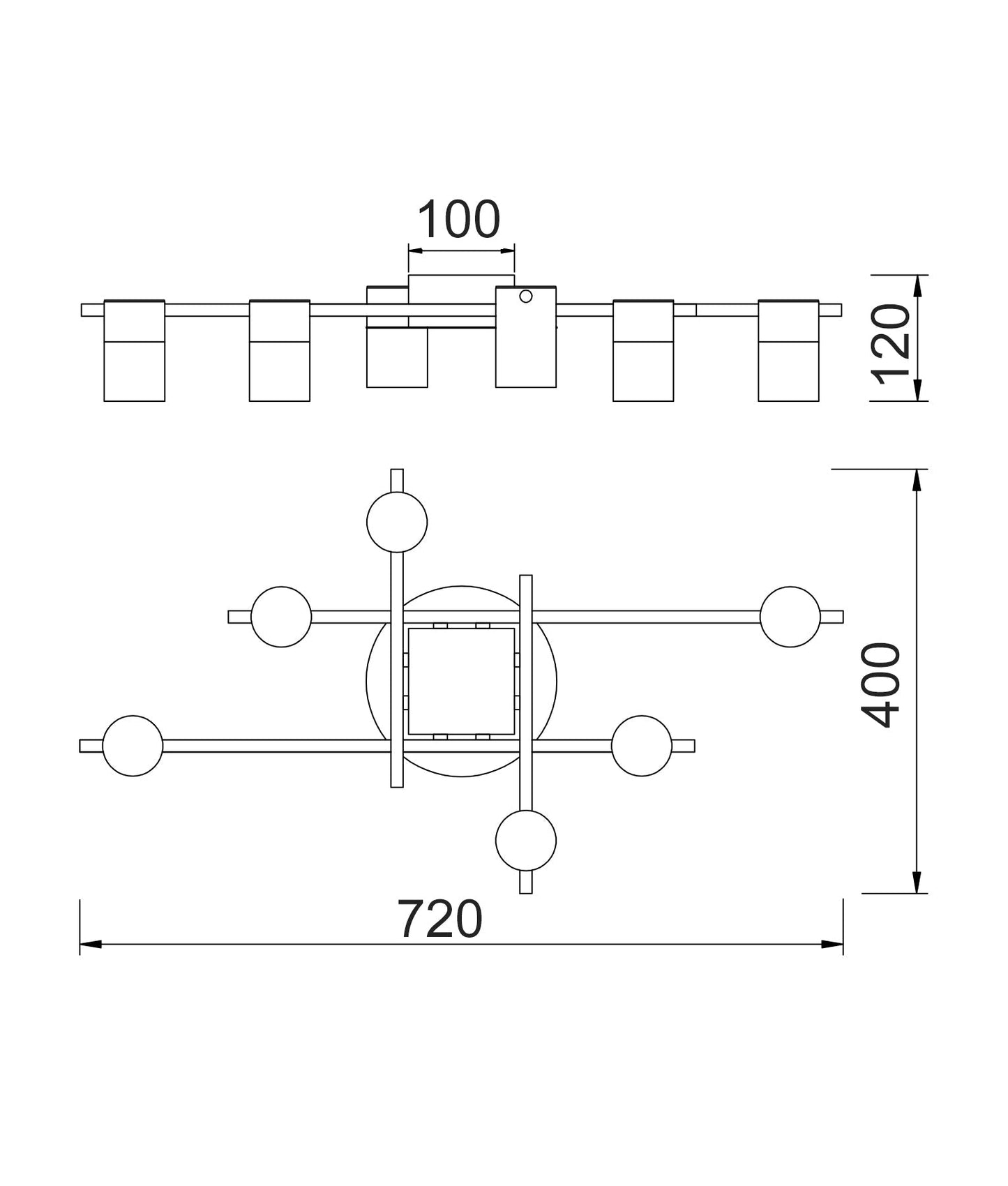 TACHE: Interior Spot Ceiling Lights (with Adjustable Antique Brass Heads) IP20