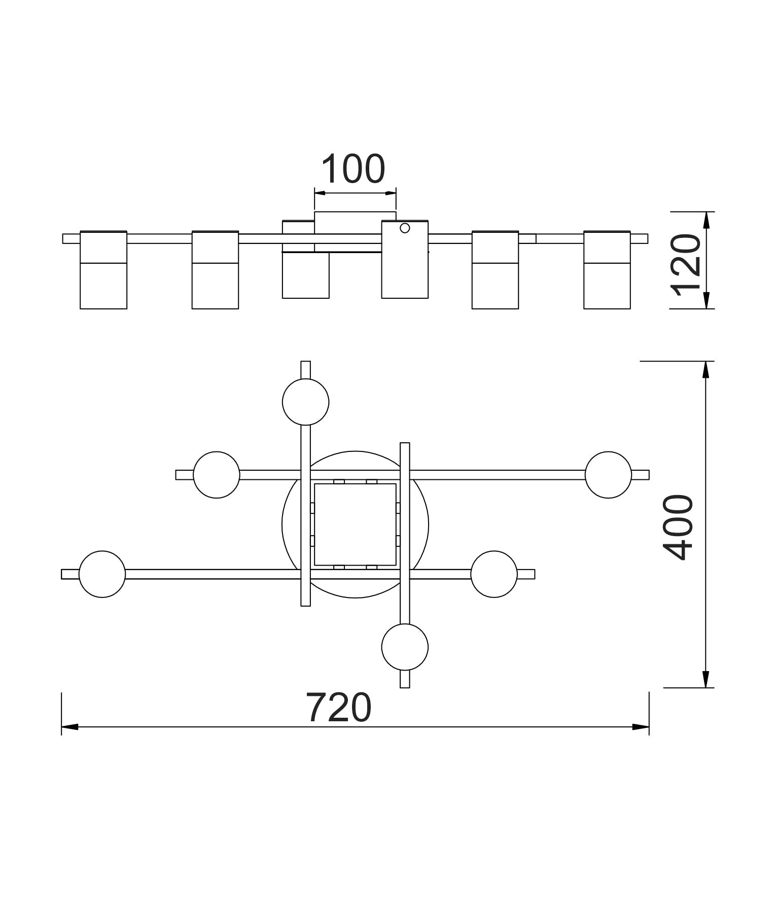 TACHE: Interior Spot Ceiling Lights (with Adjustable Antique Brass Heads) IP20