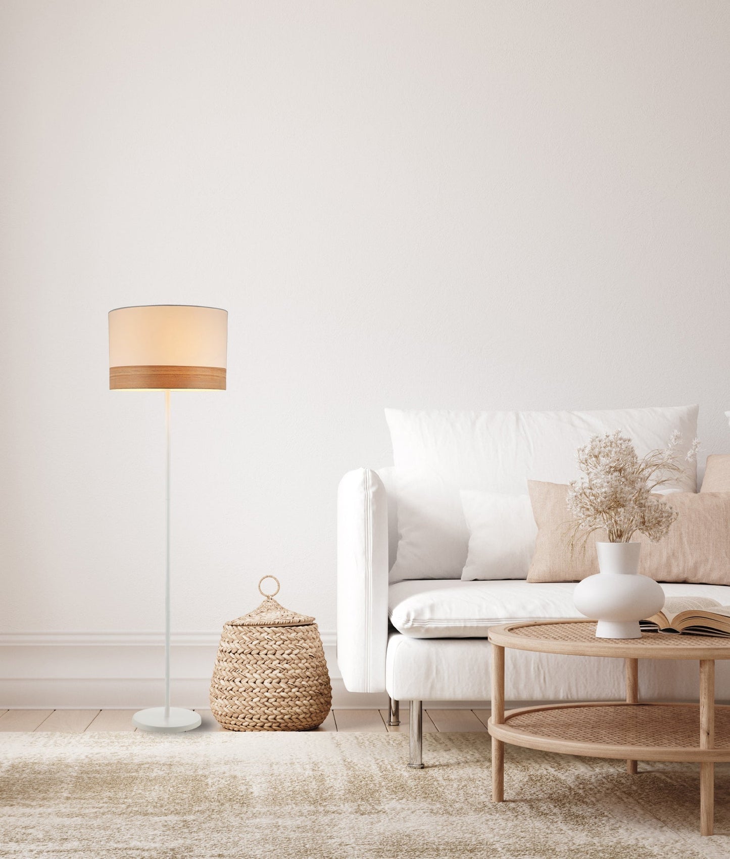 TAMBURA: Scandinavian Large Round Drum Shape Floor Lamps