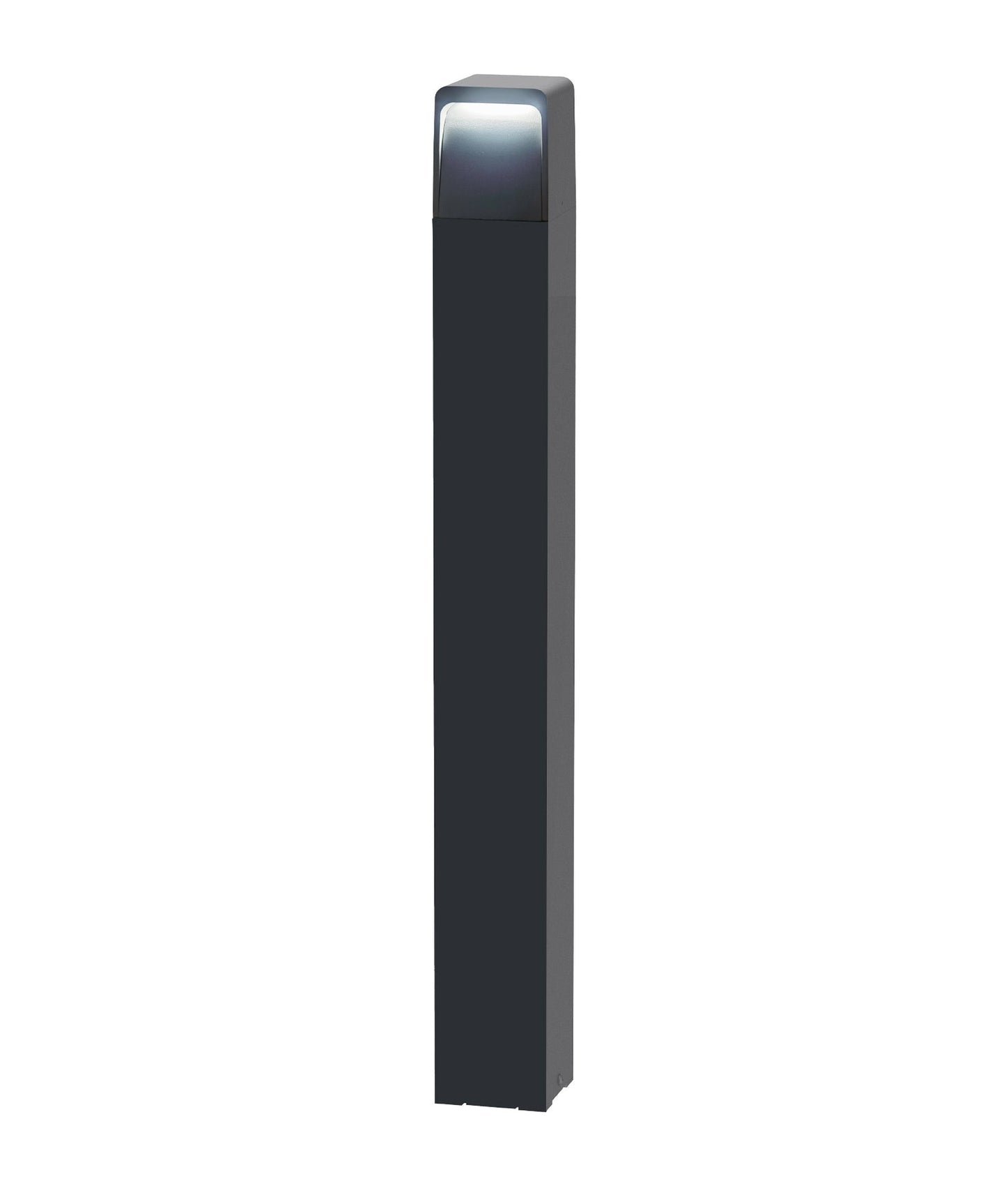 TOREN: LED Tri-CCT Surface Mounted Dark Grey Bollard Light IP65