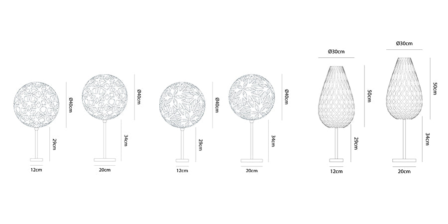 Table Lamp Base by David Trubridge with Coral shade
